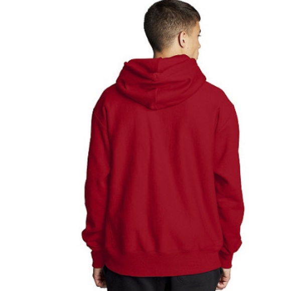 New Red Champion Hoodie Old English Reverse Weave - Picture 3 of 3